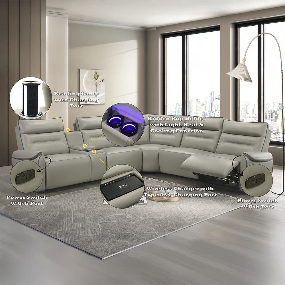 Power Motion Sectional Sofa 12