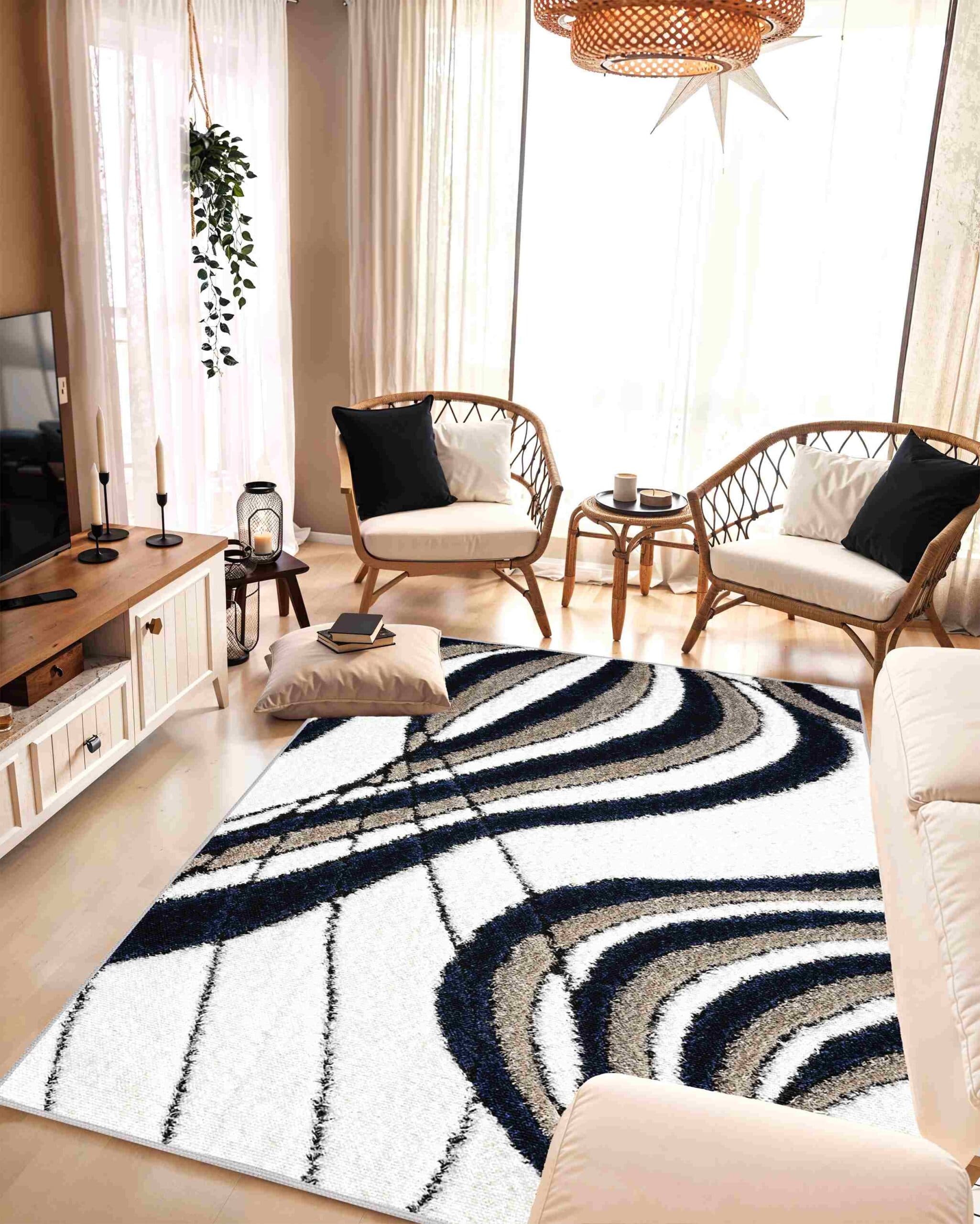 5D SHAGGY Rug Design 6418 3