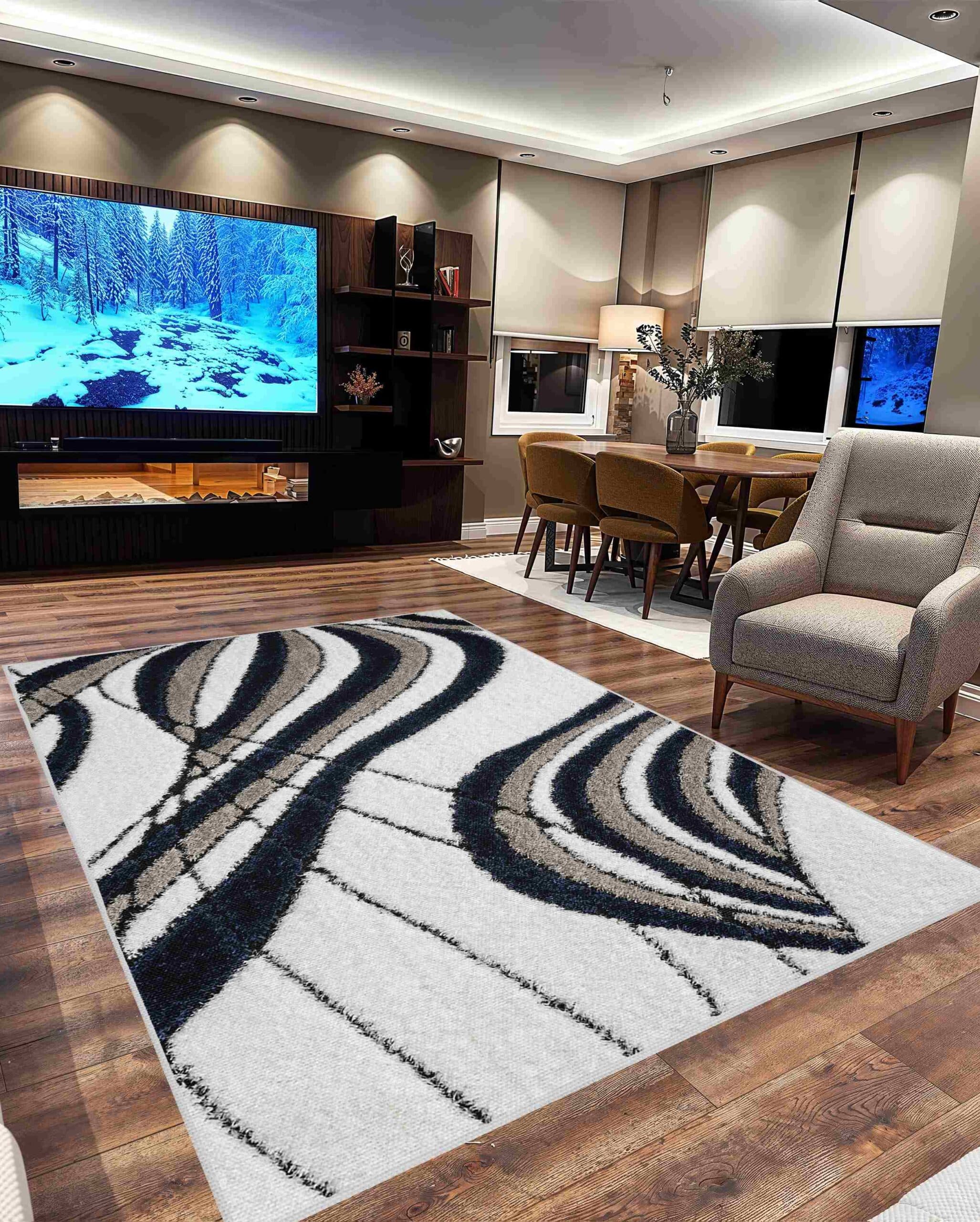 5D SHAGGY Rug Design 6418 4