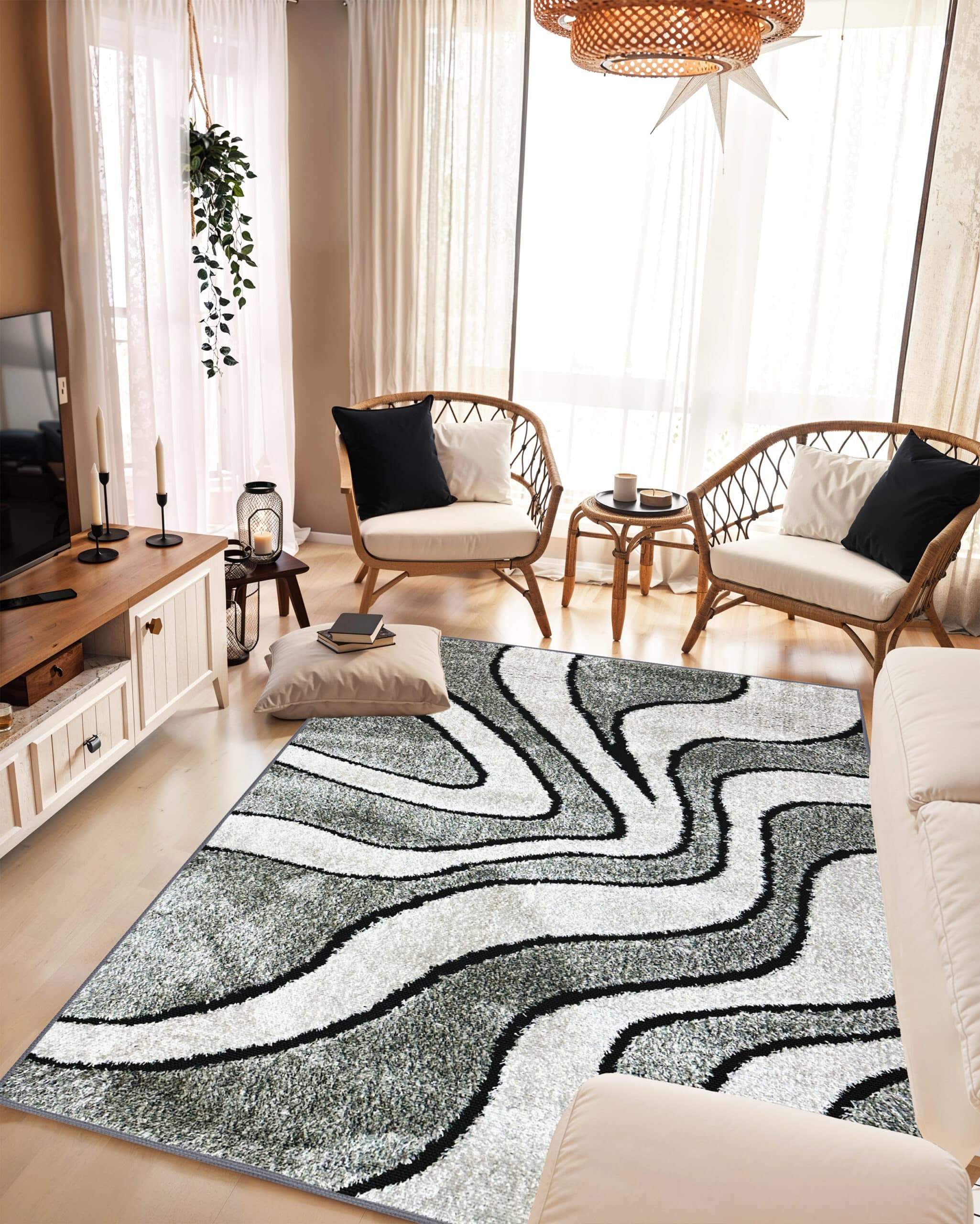 5D SHAGGY Rug Design 6413 5