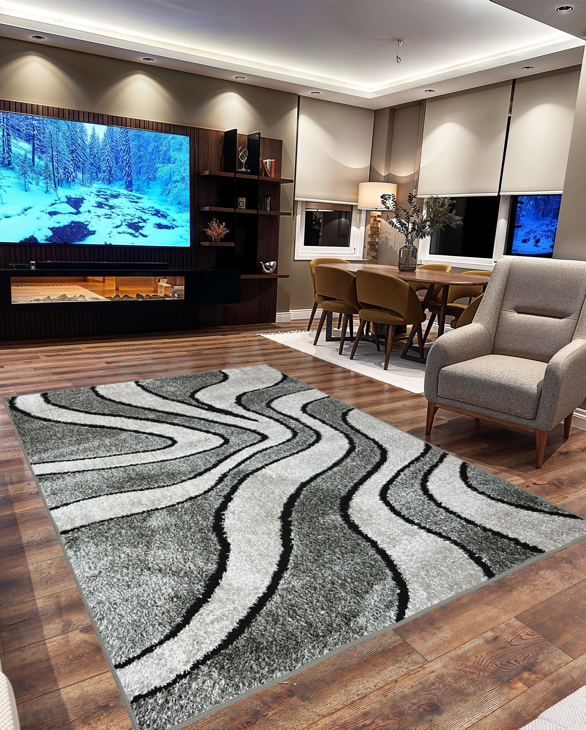 5D SHAGGY Rug Design 6413 4