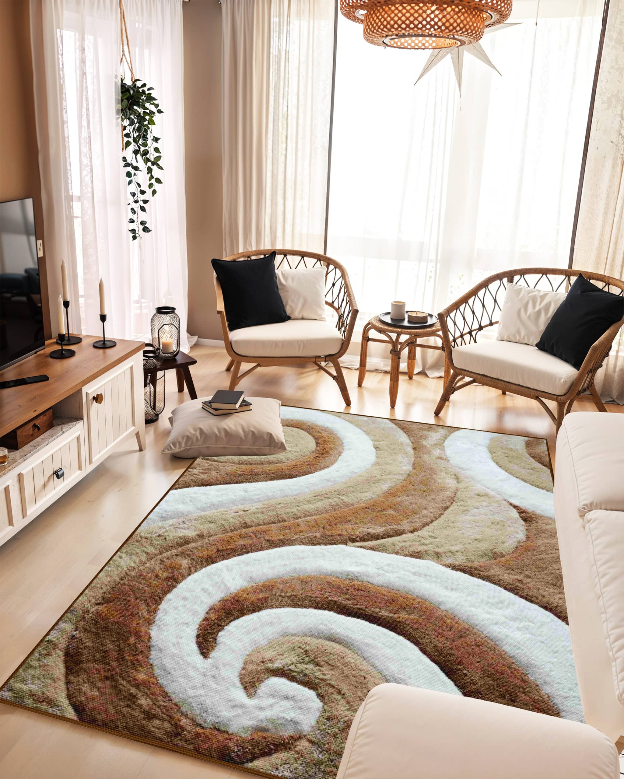 3D SHAGGY Rug Design 886 4